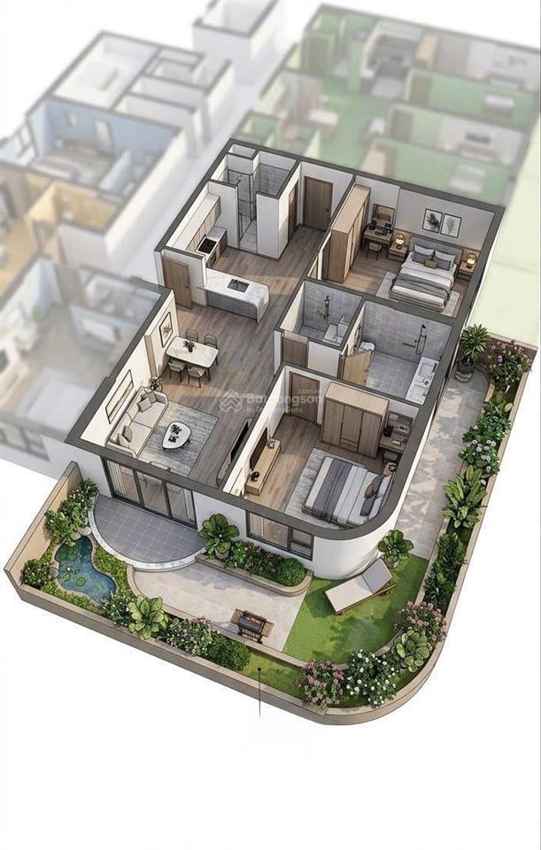 Chỉ 2,7x tỷ sở hữu căn hộ sân vườn  sun fours tower  nhìn view phố nhìn sông  giá chủ đầu tư