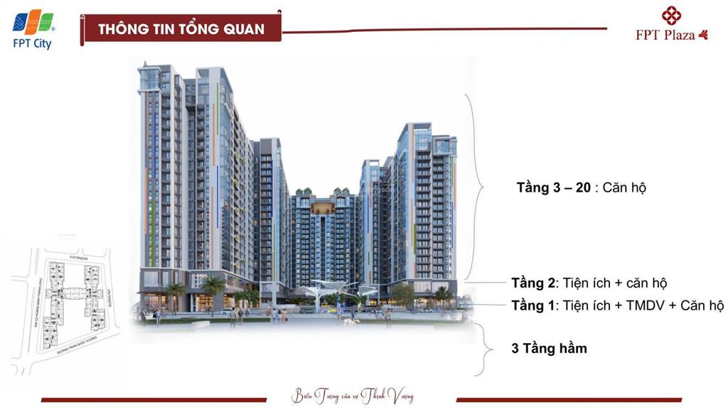 Chỉ 3 tỷ sở hữu ngay căn hộ 2 phòng ngủ fpt plaza 4 giá ngoại giao  view quảng trường âm nhạc fpt