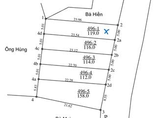 Bán đất ở 119m2 nở hậu tại tích lộc, đan phượng
