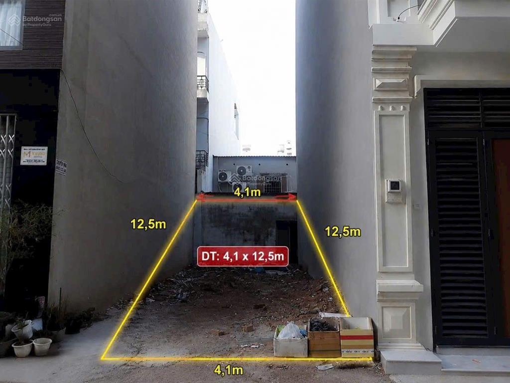 Bán thửa đất ở full thổ cư khu phân lô hxh 6m phạm đăng giảng, bhh, bình tân, 4,1x12,5m đủ lộ giới