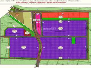 Chủ cụm công nghiệp đức hiệp tổng 60, ha. chia nhỏ 5000 m2 huyện hưng hà, thái bình cũ