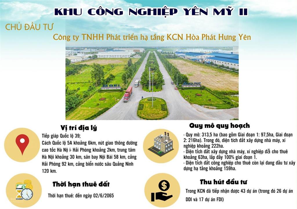 Chủ đầu tư khu công nghiệp yên mỹ 2, 8000m2
