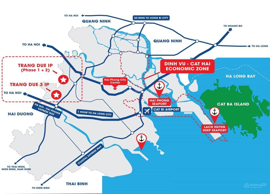 Chủ đầu tư khu nam tràng cát  lô 7000 m .tổng 200 ha , chia nhỏ theo nhu cầu. chuỗi logistics.