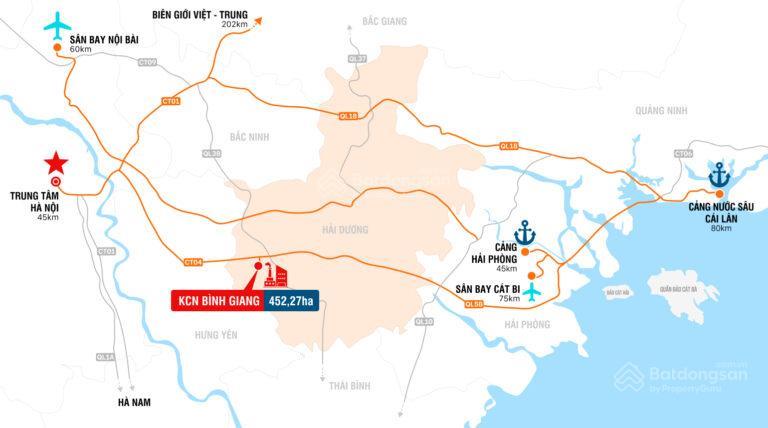 Chủ đầu tư khu công nghiệp bình giang lô 5000m2. tổng 147 ha chia nhỏ theo nhu cầu. giá tốt