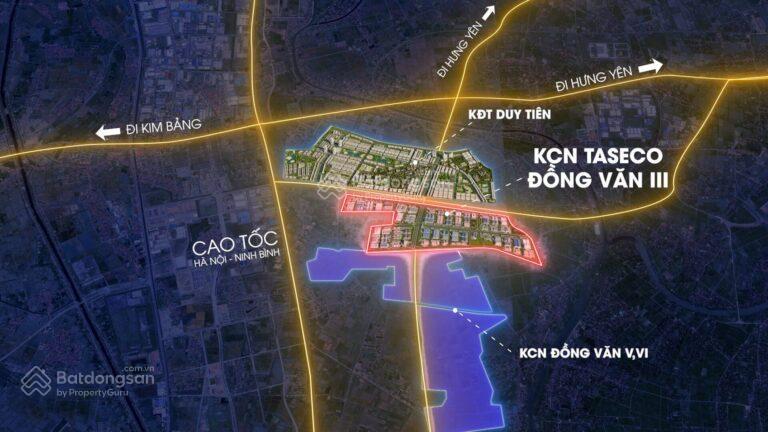 Chủ đầu tư khu công nghiệp taseco đồng văn 3, 5000 m2. tổng 233 ha, chia theo nhu cầu. giá tốt