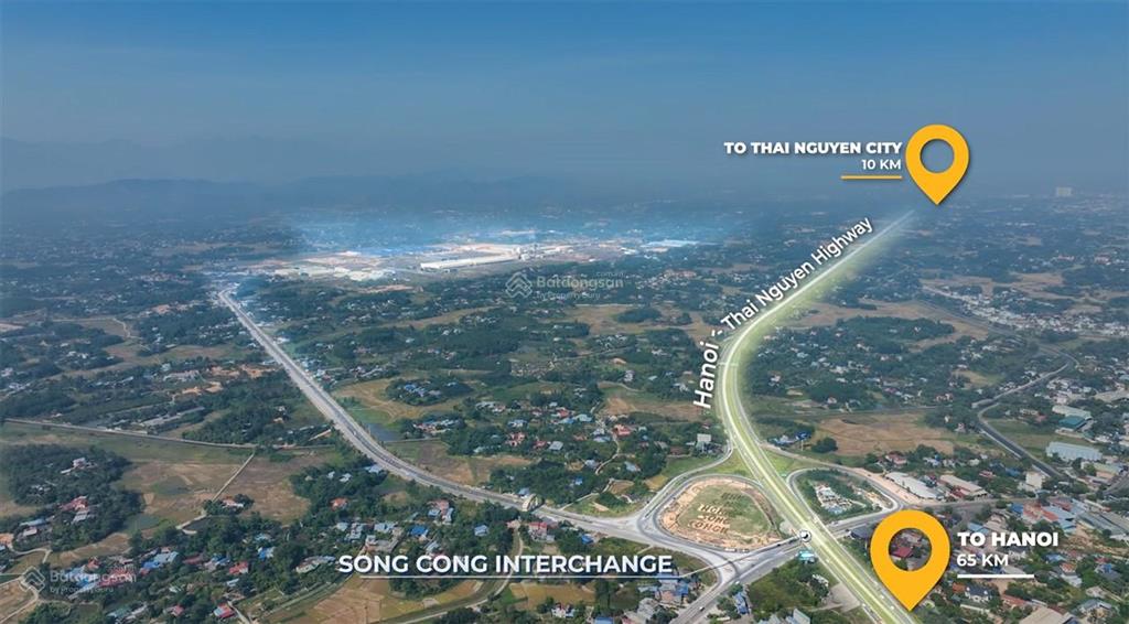 Chủ đầu tư khu công nghiệp sông công 2, 5000 m2 tổng 296 ha. chia theo nhu cầu. giá tốt