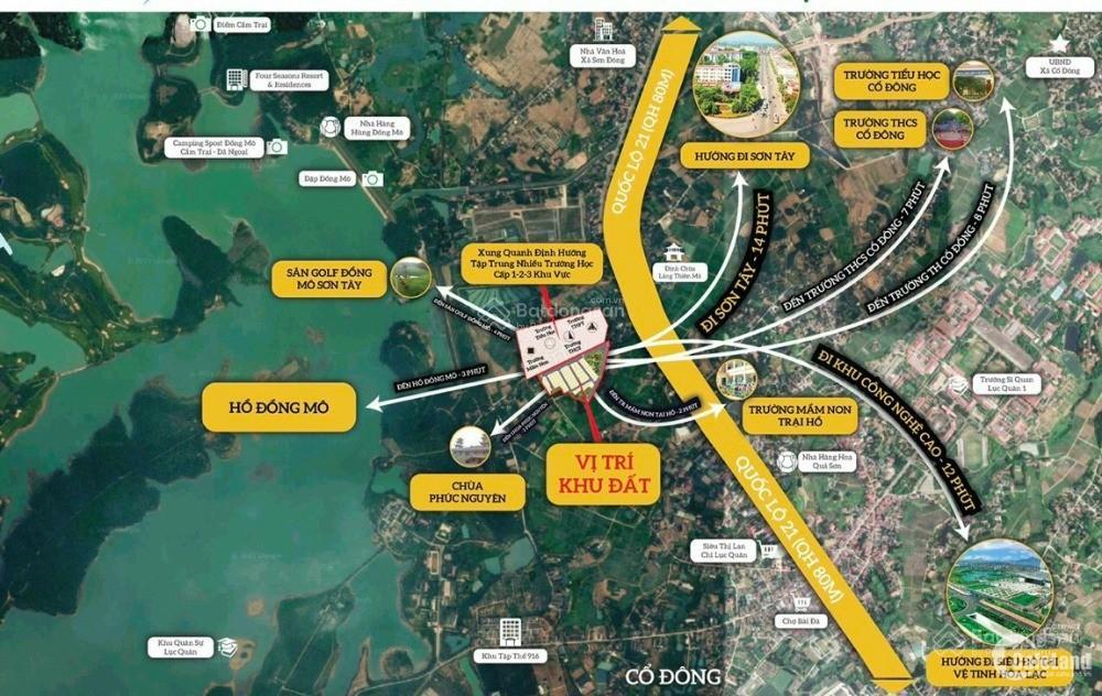 Bán gấp mấy lô đất cổ đông, sơn tây ngay gần ql21 chỉ 300m. ưu tiên bác nào xuống tiền nhanh