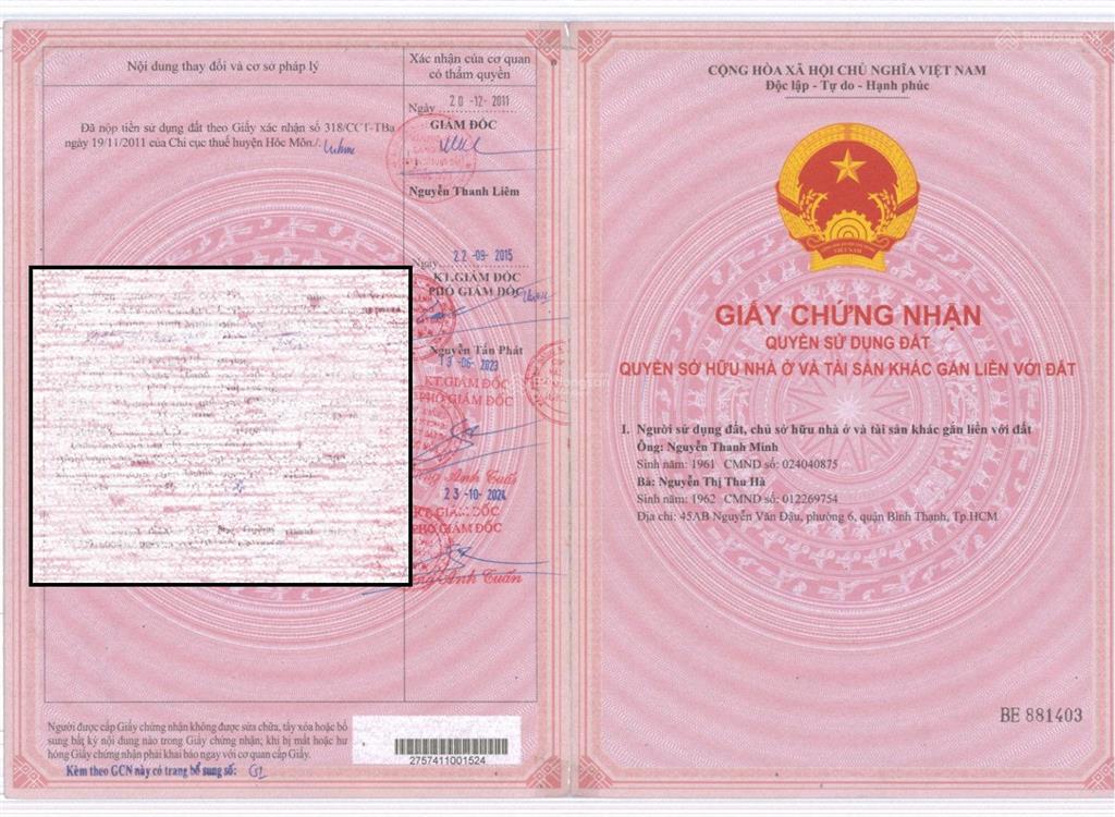 Cơ hội đầu tư sinh lời mặt tiền đặng thúc vịnh 212m²