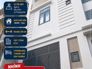 Lý thường kiệt gần chợ vải tân bình ngang lớn 5m kết cấu 3 tâng btct 3pn + 1 phòng thơ + st