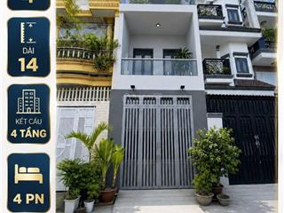 Nhà đẹp sát trường chinh  nhà ga t3 n4*d14 kết cấu 4 tâng hẻm ở và kinh doanh đều tốt (bnss)