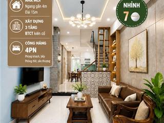 Cv đam sen  hòa bình nhà mới 3 tầng btct với 3pn (phb)