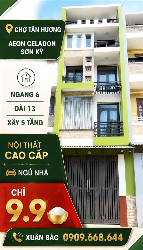 Chợ tân hương  aeon sơn kỳ nhà đẹp nội thất cao cấp ngủ nhà nhang 6 dài 13 xây 5 tầng btct (p