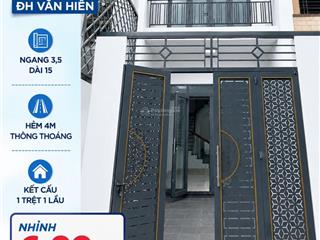 Nhà thiếu nhi tân bình  đh văn hiến nhà mới ngang 3,5 dài 15 hẻm thông(pac)