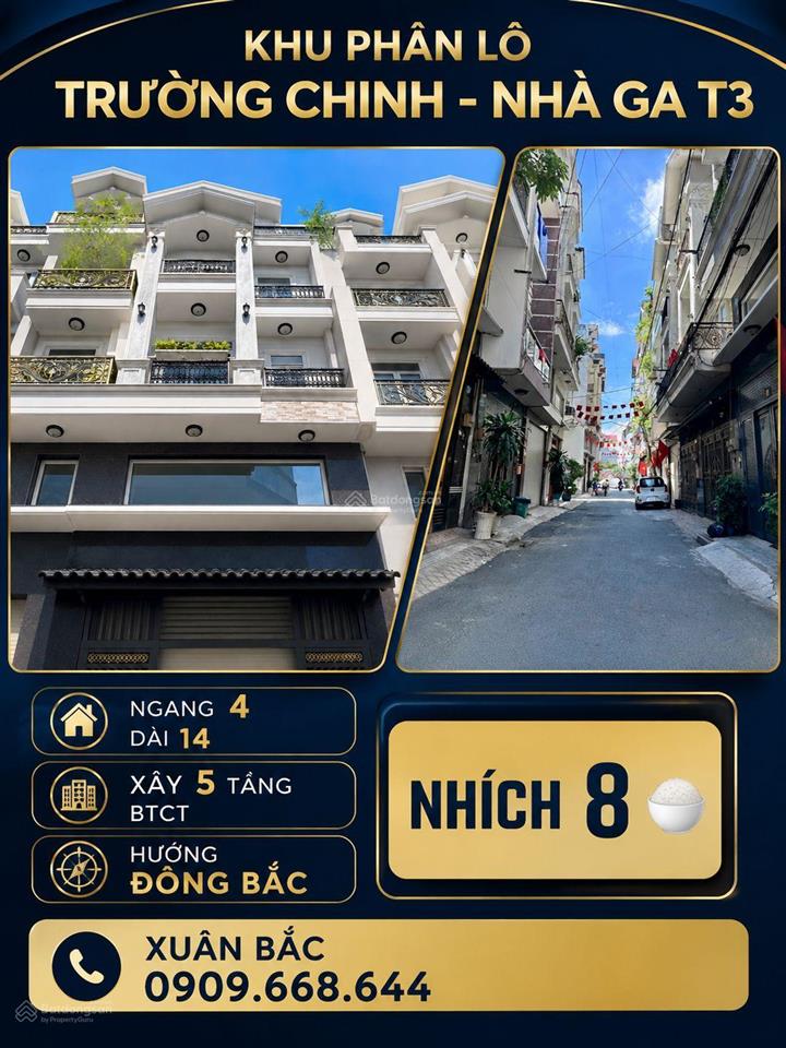 Trường chinh  nhà ga t3 ngang 4 dài 14 khu nhà cao tâng(bcl)
