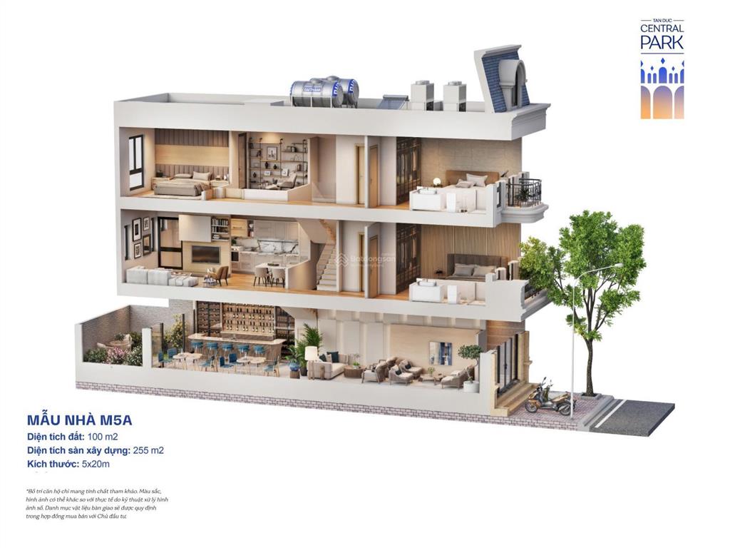 Bán shophouse tấn đức central park, 100m2, 5pn + 3vs, hướng nam, giá cực chất hot