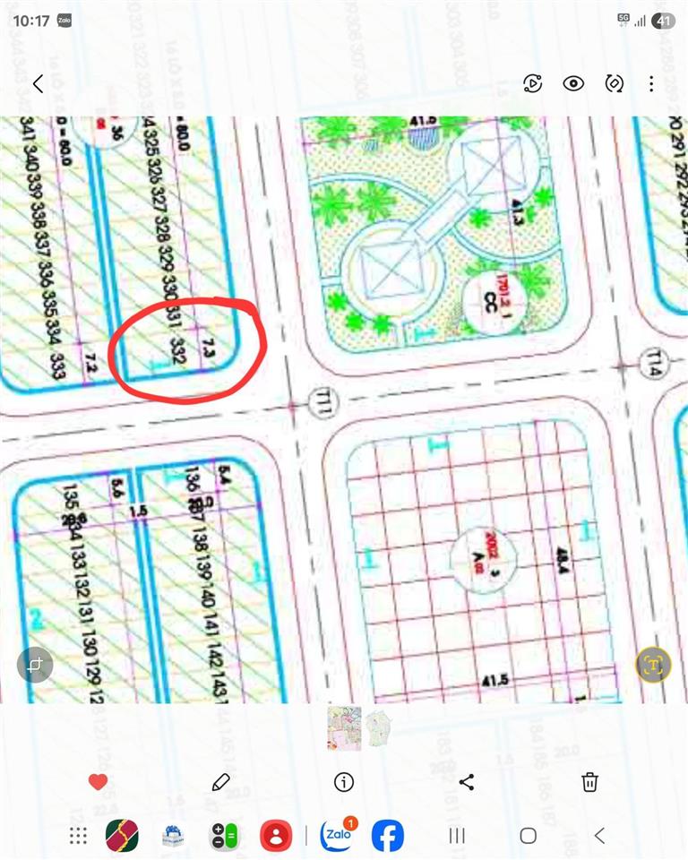 Chủ cần tiền bán lô góc 2 mặt tiền đg 7.5m hướng đông nam .giá 5 tỷ 900 .sát chung cư đang xây.