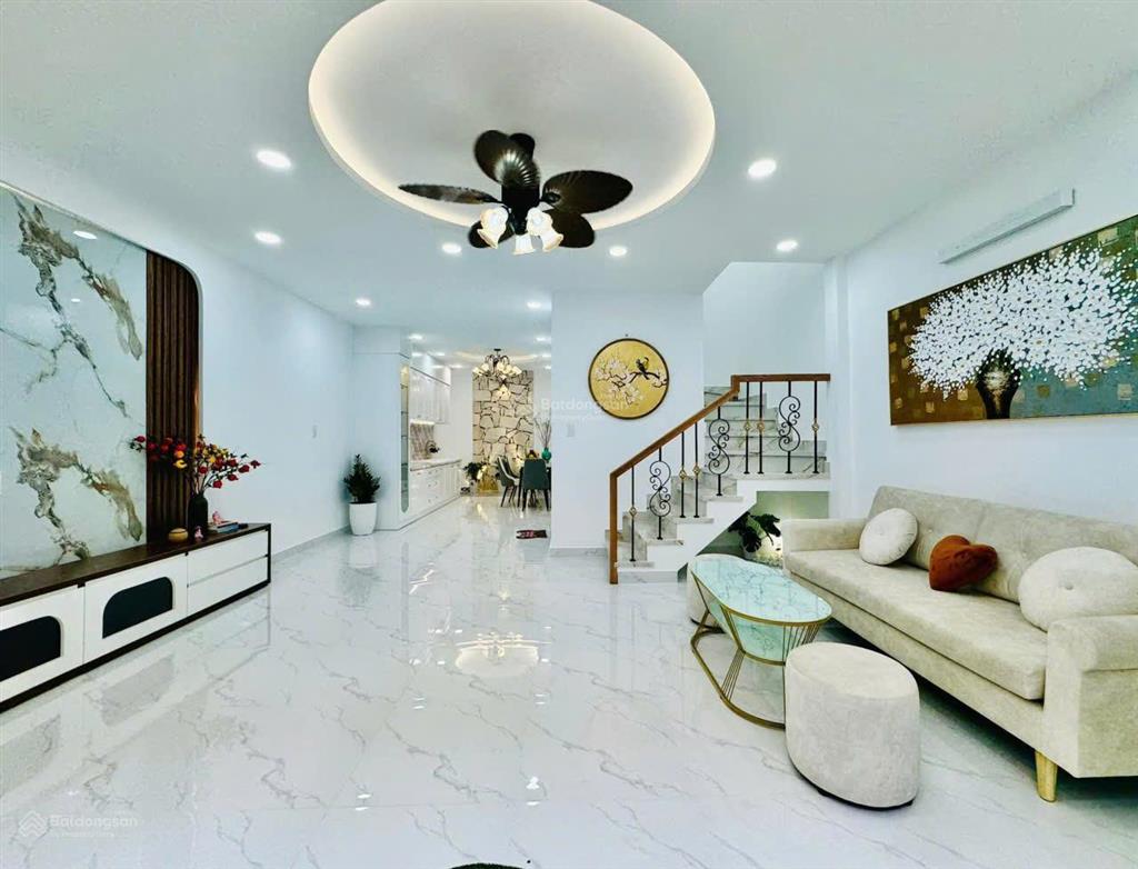 Siêu phẩm ngang 5.5m, lê đức thọ p6  gần chợ an nhơn diện tích 5,5m x 14m, 1 lầu, 3pn, 3wc=5,5 tỷ