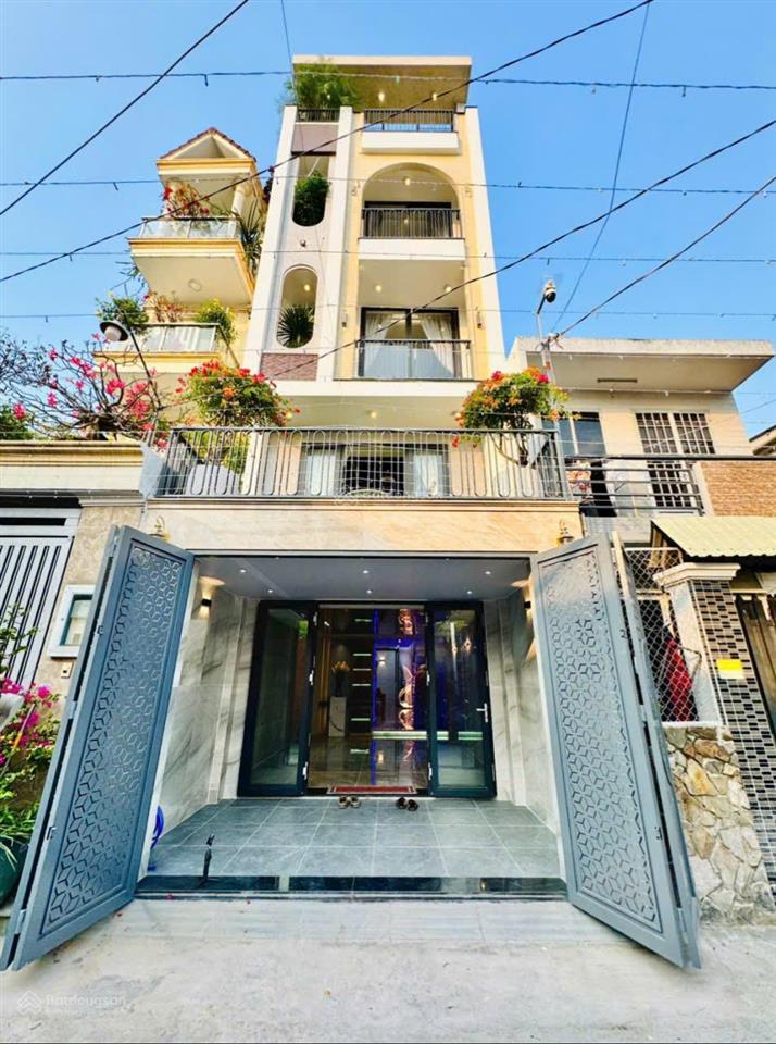 Siêu phẩm hẻm thông 6m lê văn thọ p9, diện tích 4,2x19m, 4 lầu, thang máy, 4pn, 6wc, 10,8 tỷ