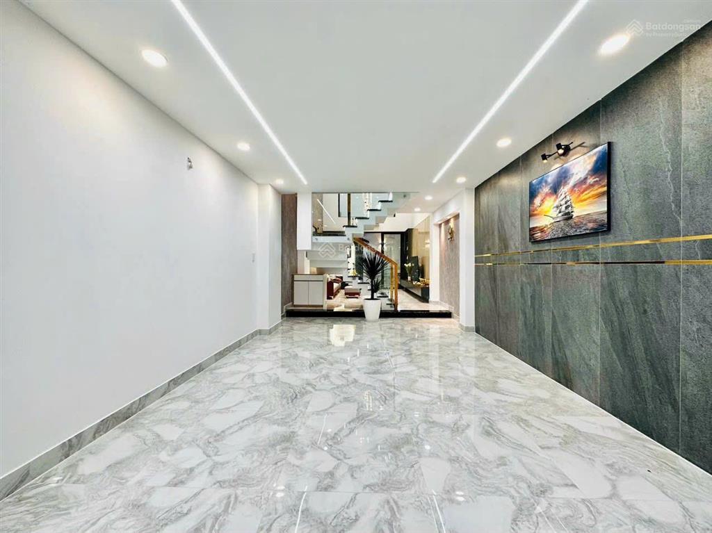 Nhà hẻm xe hơi full nội thất lê văn thọ p9diện tích 4x16m 4 lầu4 phòng 6wc 25 triệu