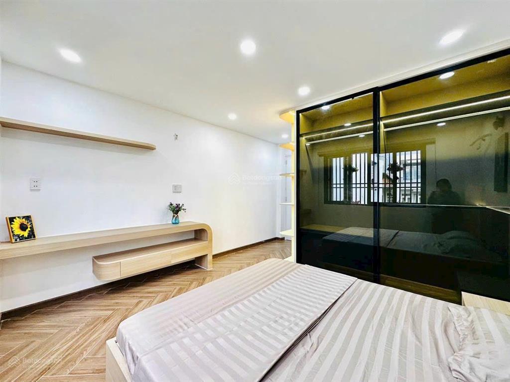 Nhà hẻm xe hơi full nội thất lê văn thọ p9diện tích 4x16m 4 lầu4 phòng 6wc 25 triệu
