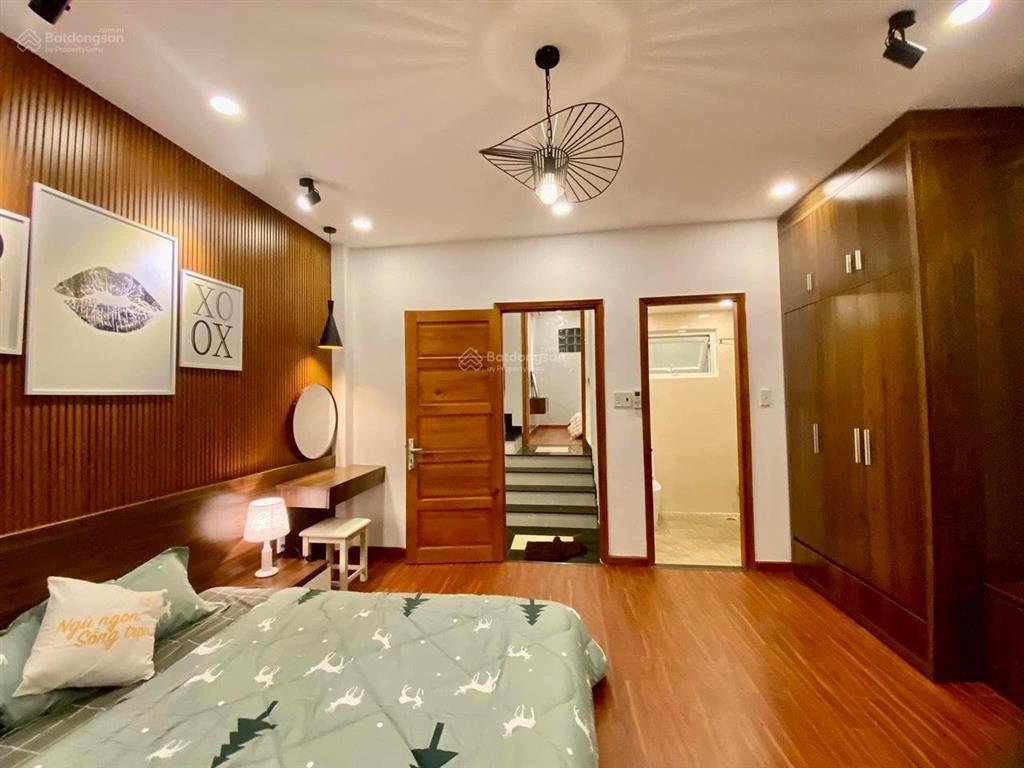Nhà full nội thất hẻm thông 10mnguyễn văn khối phường 114x16m 4 lầu 5pn 5wc=24 triệu