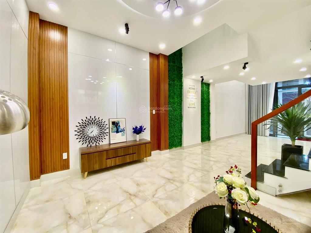 Nhà full nội thất hẻm thông 10mnguyễn văn khối phường 114x16m 4 lầu 5pn 5wc=24 triệu