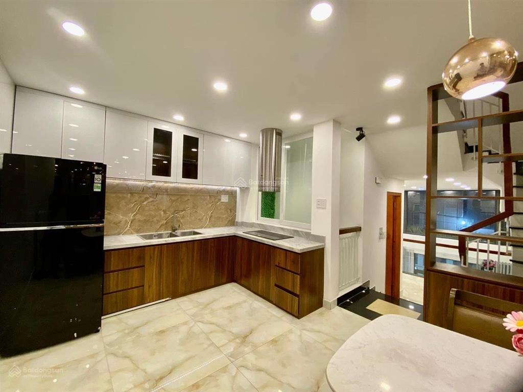 Nhà full nội thất hẻm thông 10mnguyễn văn khối phường 114x16m 4 lầu 5pn 5wc=24 triệu