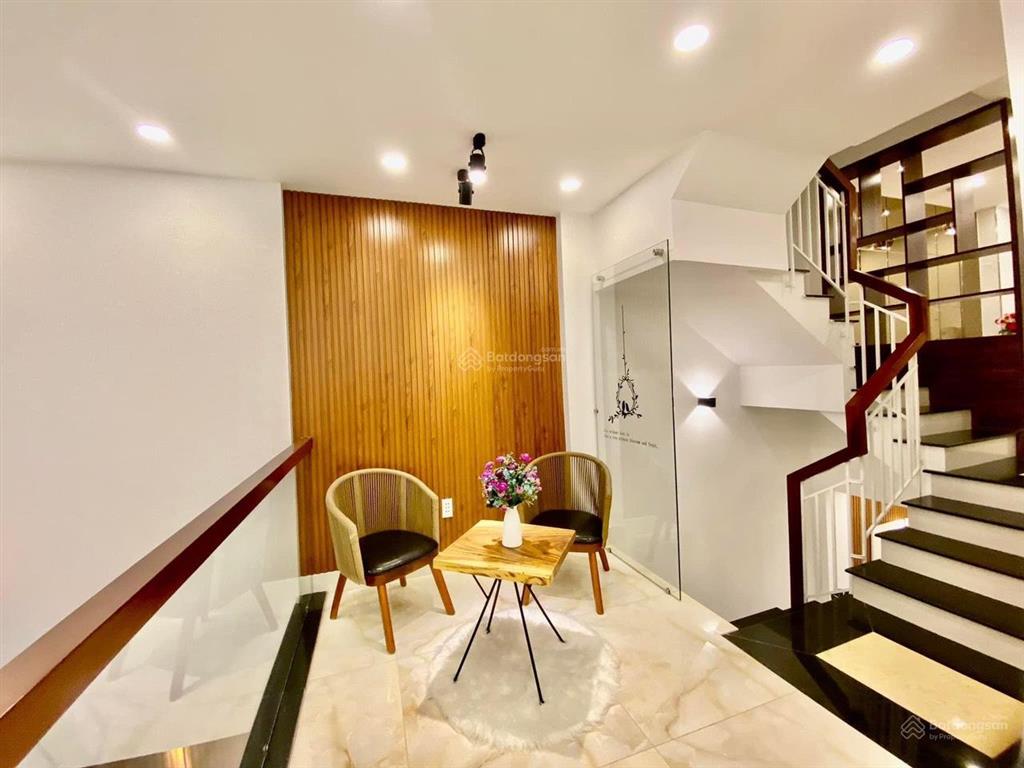 Nhà full nội thất hẻm thông 10mnguyễn văn khối phường 114x16m 4 lầu 5pn 5wc=24 triệu