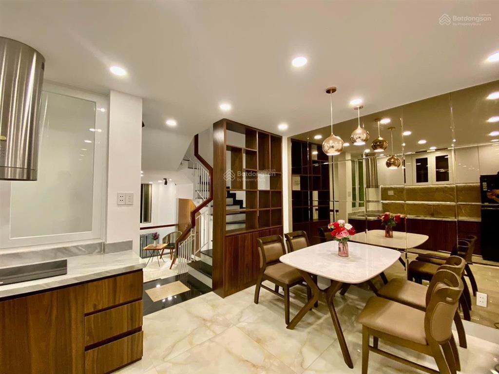 Nhà full nội thất hẻm thông 10mnguyễn văn khối phường 114x16m 4 lầu 5pn 5wc=24 triệu