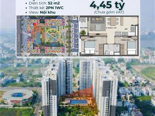 Victoria village  chủ bán nhanh căn hộ 2pn, 1wc  52m2  giá 4.45 tỷ chưa vat