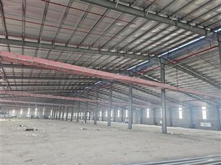 Cho thuê 10.000m2 kho xưởng mới dựng tại mỹ hào. giá tốt nhất, xưởng mới, ko phát sinh phí