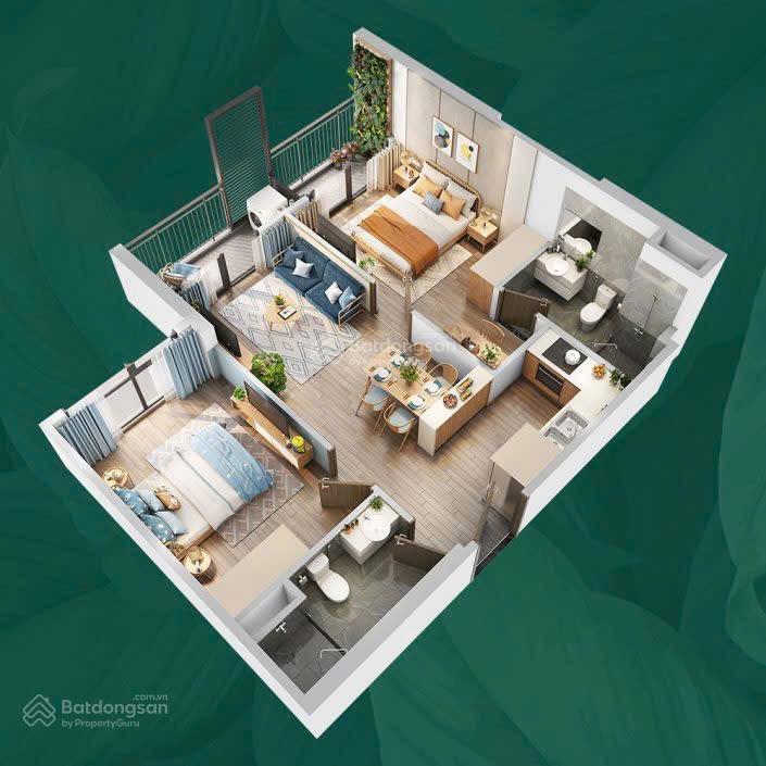 Bán nhanh 2n 2vs tòa paris vinhomes gia lâm, nhà 2 ban công thoáng đẹp