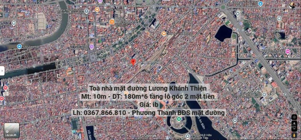 Cho thuê tòa nhà lô góc duy nhất phố lương khánh thiện có hầm để xe  thang máy và pccc