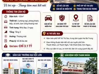 Chính chủ bán nhà tập thể võ thị sáu, thanh nhàn, hai bà trưng, 2 ngủ, sổ lâu dài, lô góc, có sân