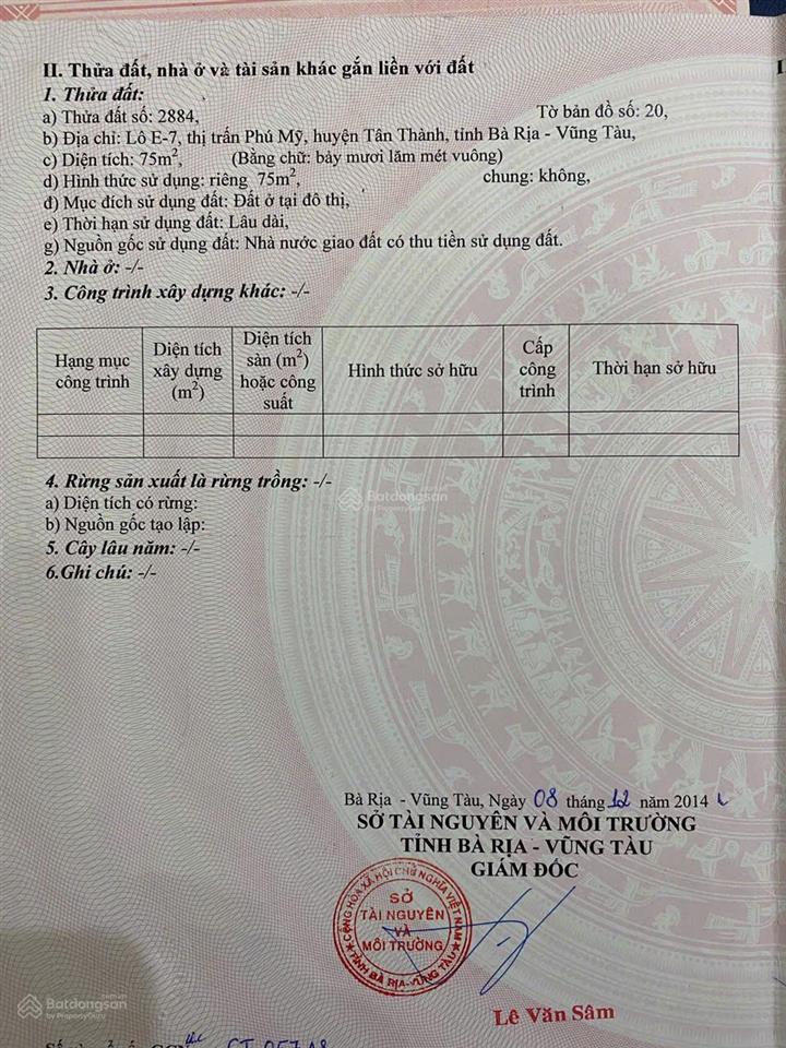 Bán đất nền dự án petro town, 2,3 tỷ, 75m2, phú mỹ, bà rịa vũng tàu, đẹp, nhiều tiện ích