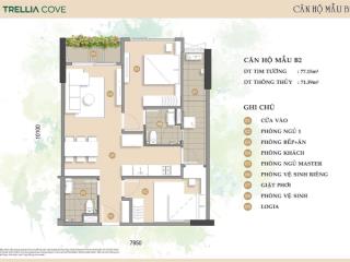 Căn hộ trellia cove mizuki giá gốc cdt chỉ 5,1ty căn 2pn2wc tháng 06/2027 nhận nhà