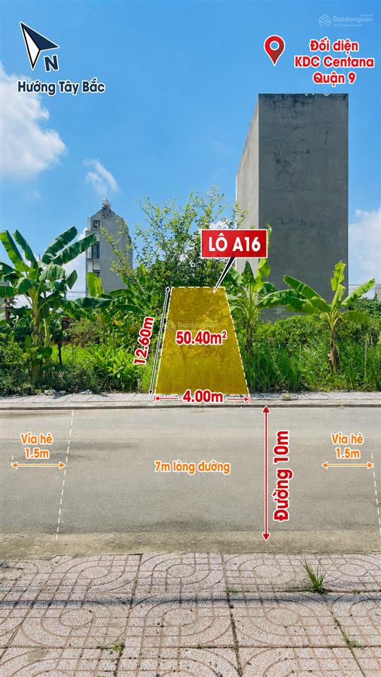 Bán đất nền dự án tại khu dân cư eco6 liền kề centana, giá siêu hời 3,35 tỷ, dt 50,4 m2