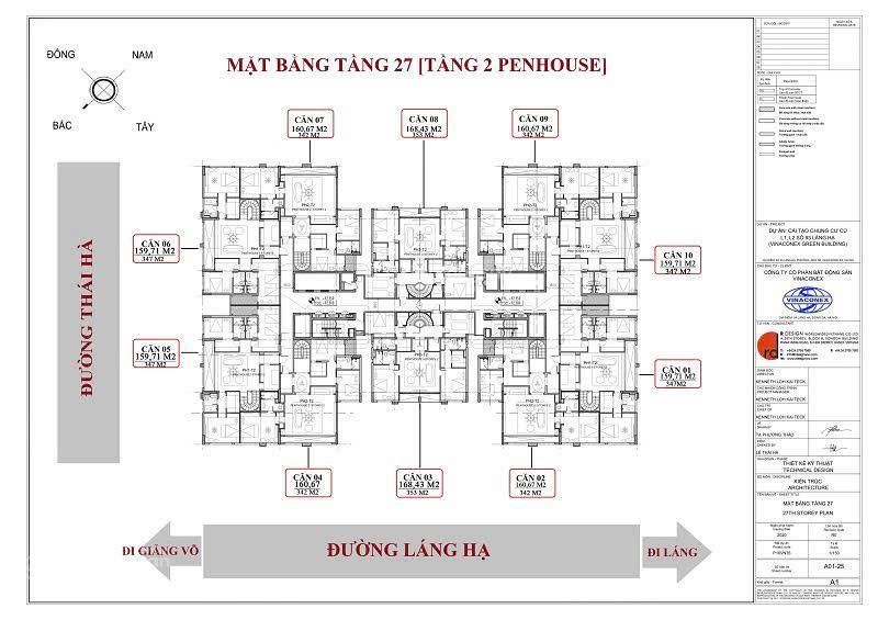 Siêu đẳng cấp, bán căn penthouse tòa green diamond  93 láng hạ  342m2  view siêu đẹp  65 tỷ