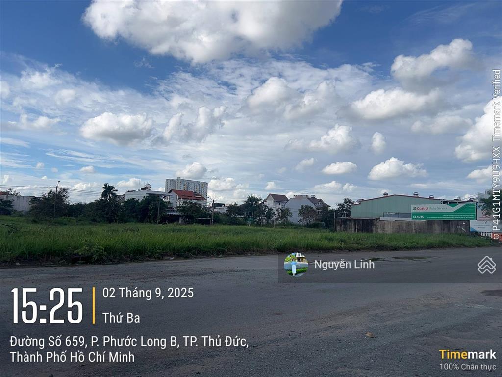 Bán lô đất đẹp kdc phú nhuận mặt tiền trục chính đường 659 (25m) phường phước long b, q9 hcm
