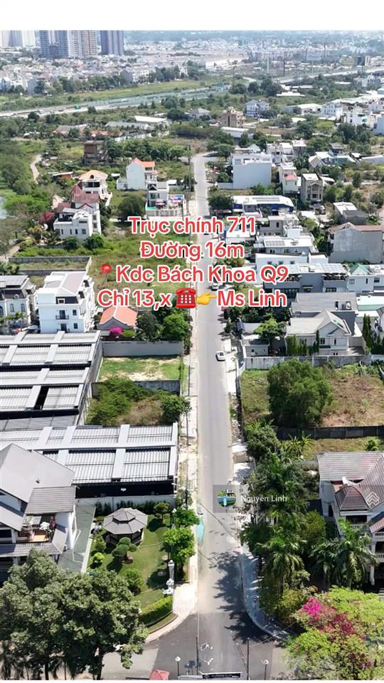 Bán lô đất ngang 7x26m trục chính 711 (16m) khu dân cư đại học bách khoa q9 cũ tp.hcm