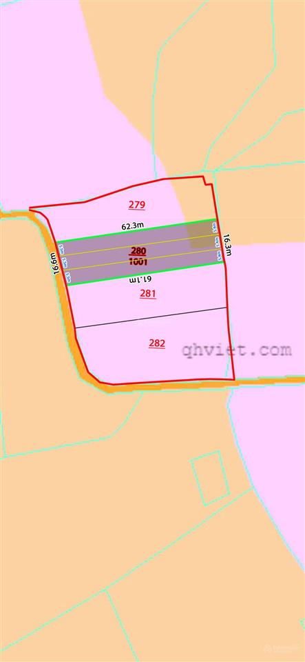 Bán nhanh 16,6m x 62m, 100m2 xd, view thoáng, có thể tách làm 3 lô, giá chỉ 900 tr