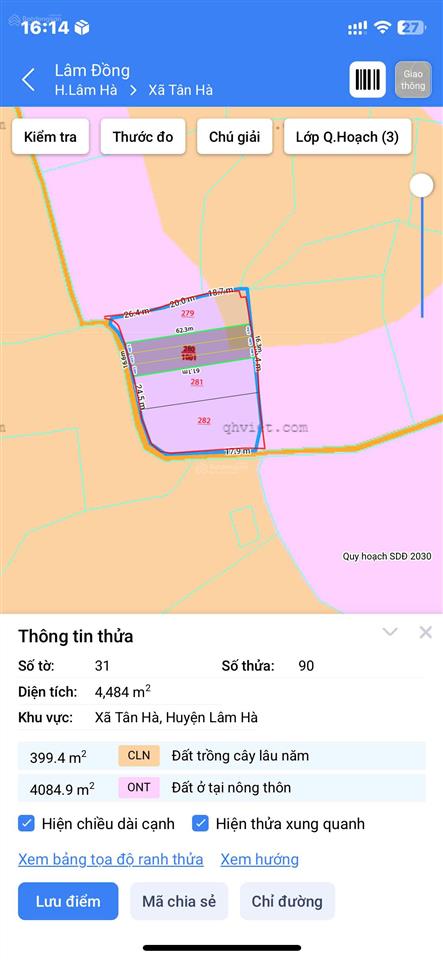 Bán nhanh 16,6m x 62m, 100m2 xd, view thoáng, có thể tách làm 3 lô, giá chỉ 900 tr