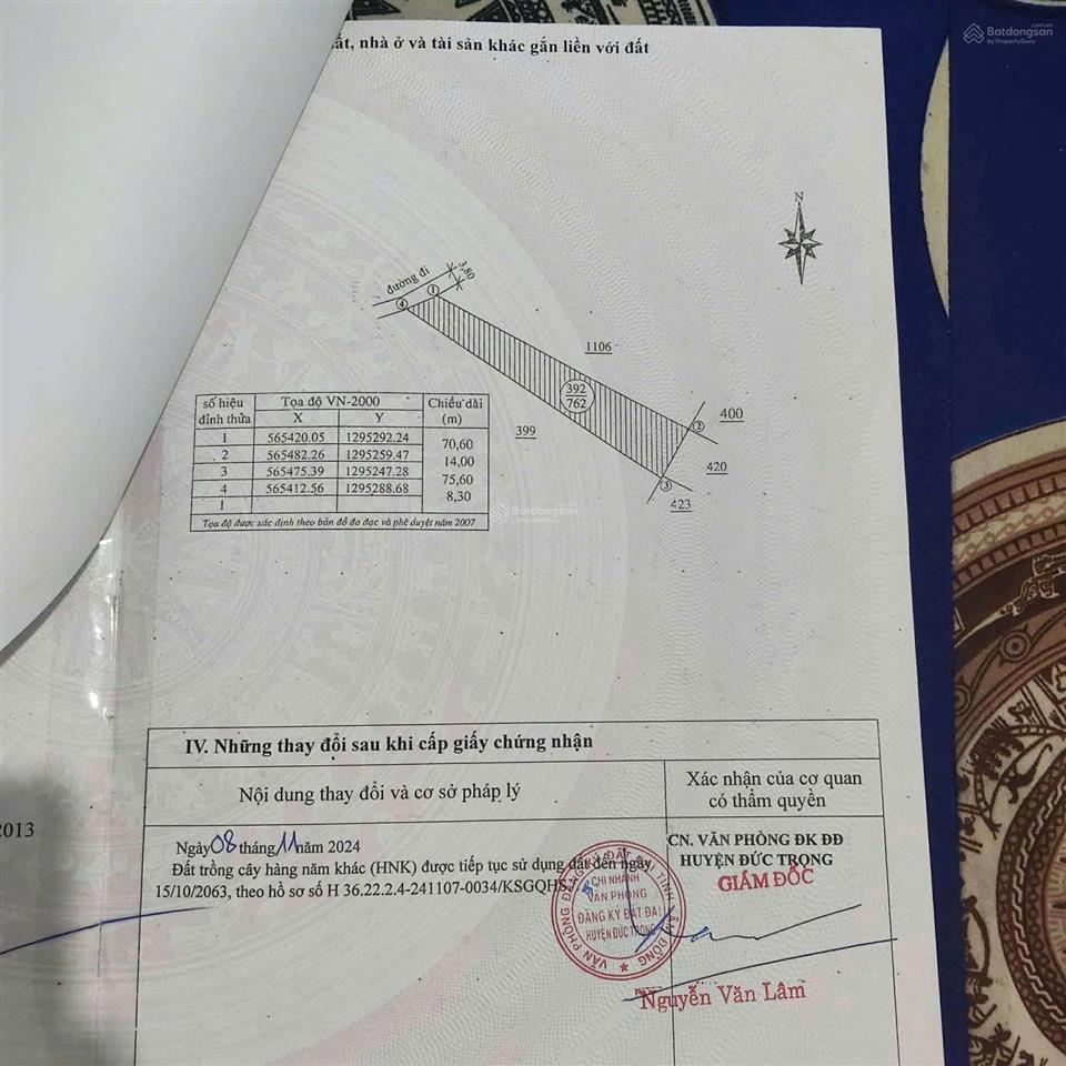 Mảnh đất gần quốc lộ 20 phù hợp xây biệt thự sân vườn hay kd nhà trọ