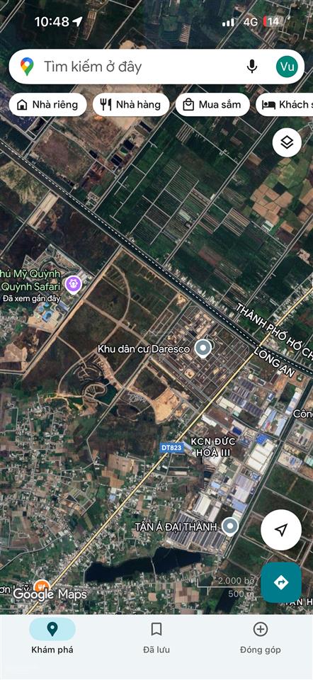 Bán gấp lô liền kề khu dân cư daresco gần mỹ quỳnh safari đức lập thượng, đức hoà. giá đầu tư