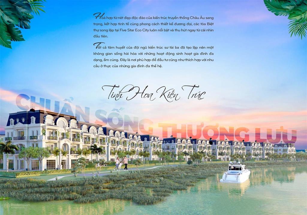 Bán biệt thự five star eco city, 660m2, tặng gói nt 368tr, hỗ trợ thuê lại 1,2 tỷ. 0907 701 ***