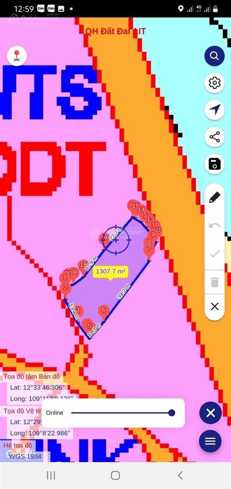 Bán đất đẹp tại ninh thọ, gần kđt đông bắc t. x ninh hoà, nam vân phong dt 1428 m2, thổ cư 100%