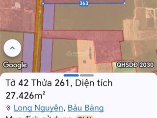 Cần bán 27.500m2 đất skc tại long nguyên bầu bàng bình dương
