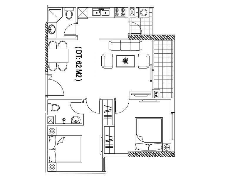 Bán cc 2pn, 2wc tại m7 mipec city view, 4,25 tỷ, 62,6m2