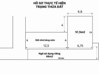 Đất thôn 3 vạn phúc 48m2, ô tô vào giá 3tỷ950