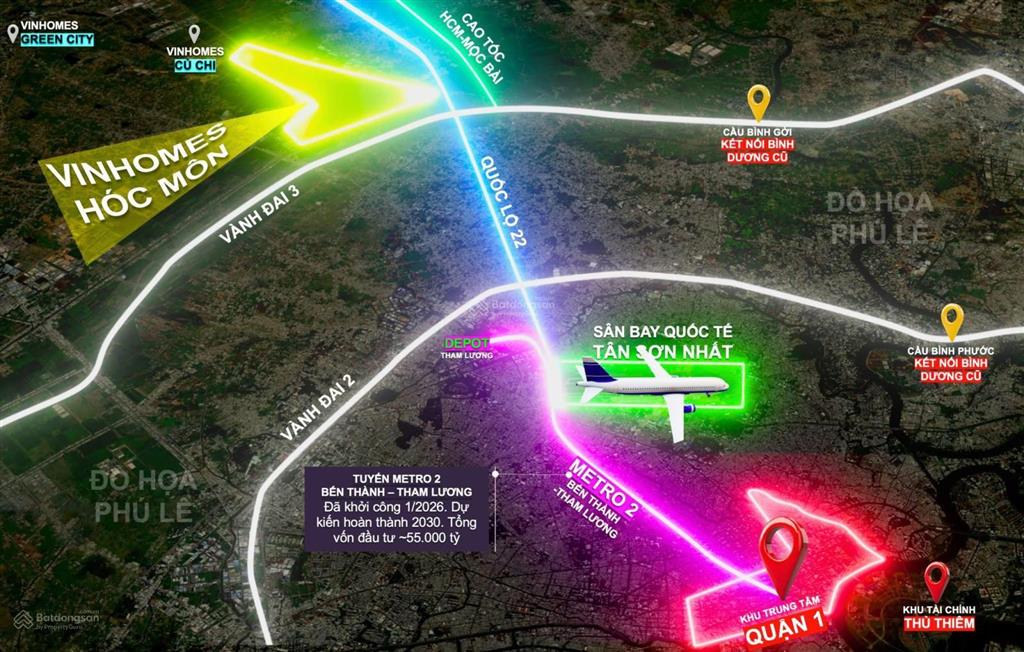 Vinhomes hóc môn 1080ha đại đô thị lớn nhất tây bắc tp.hcm chính thức lộ diện